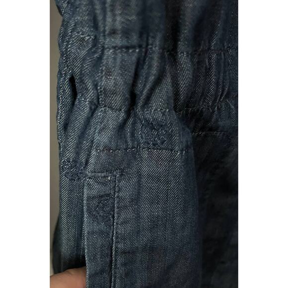 Talbots Chambray Safari Style Jacket with Embroidery Size L NWOT - Picture 4 of 10